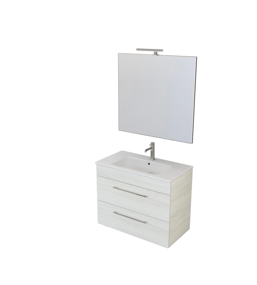 MOBILE BAGNO "CARAVAGGIO" BIANCO VENATO, 80 CM